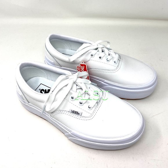 VANS ERA STACKED PLATFORM Low Top LEATHER White Shoes Women’s Size VN0A4BTOOER - Picture 3 of 9
